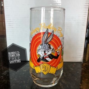 Bugs Bunny 50th Birthday Glass Daffy Duck Tweety